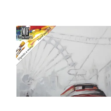 OBRAZ NA PŁÓTNIE TRAM-B- 80X3X80 cm